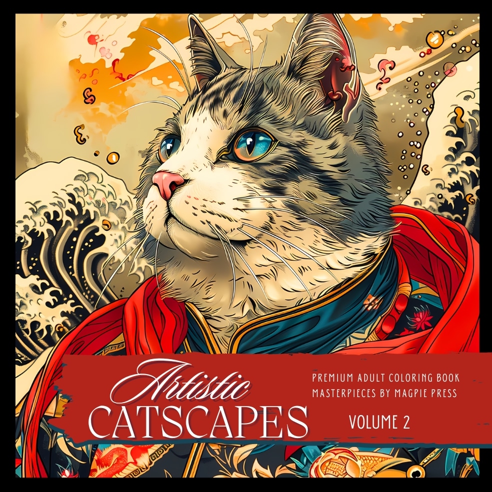 Artistic Catscapes Vol 2 Vol 1 ADHD Friendly Adult Fine Art Adult Coloring Book